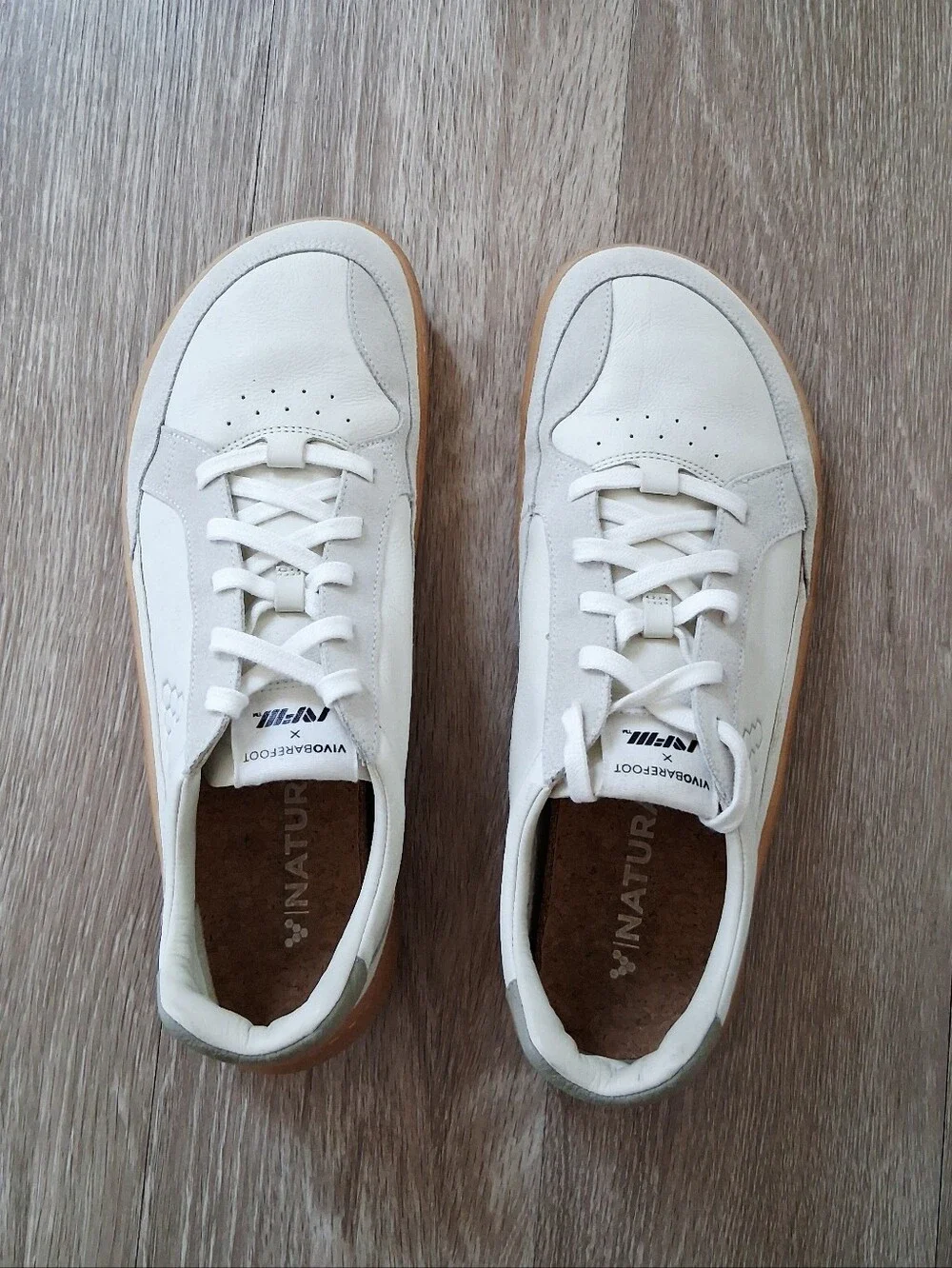 Vivobarefoot Gobi Leather Limestone Dusty Green Sneakers 46